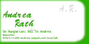 andrea rath business card